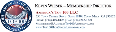 America's Top 100 LLC High Stakes Litigators